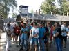 Zwiedzanie obozu głównego w Muzeum Auschwitz.